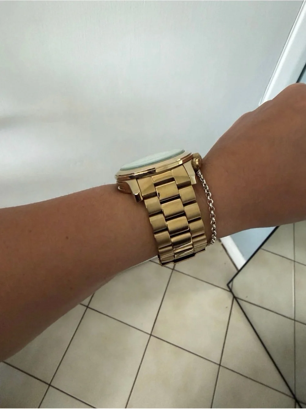 Michael Kors Gold Oversized Runway Watch